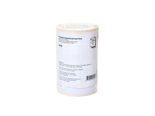 Waarschuwingsetiket IEZZY breekbaar 80mmx100m rood 250 stuks