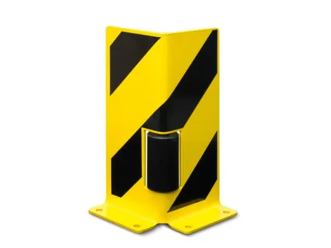 Aanrijdbeveiliging Hoek H 400Mm Met Geleiderol Dikte 6Mm Staal Gegrond