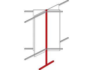 kruis-hoeksteun v. geperf./sleufplaat,H 2050mm,antraciet,staal - 3