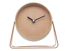Wekker Nextime Berlin Table 14x13 cm roze metaal