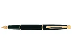 Vulpen Waterman Hemisphere Matt Black Gold GT Fijn Blauwe inkt