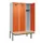 locker met bank,HxBxD 2120x1200x815mm,3vak,vak B 400mm,cilinderslot