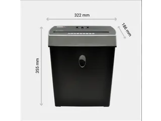 Papiervernietiger 8 Vel 4x38 mm 11 Liter - 6
