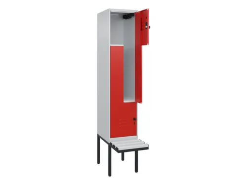 Z-garderobekast,HxBxD 2120x400x815mm,2vak,vak B 400mm,draaigrendel
