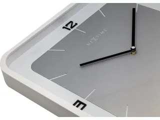 Wandklok NeXtime Square Wall 40x40x4cm wit cijfers - 6