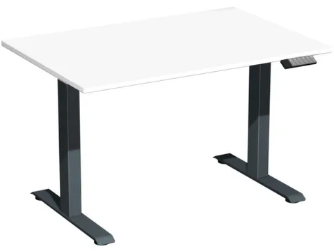 Elektrisch ihv bureau,HxBxD 730-1230x1200x800mm,blad wit