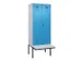 locker met bank,voor scheiding van kleding,HxBxD 2120x800x815mm,2vak