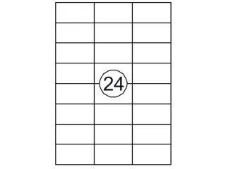 Etiket Rillstab 70x37mm Wit 2400 Stuks - 2