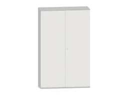 Kantoorkast 1920x1000x430mm Decor Romp Lichtgrijs Decor Front Wit