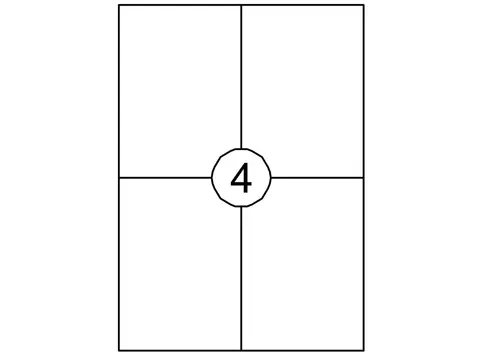 Etiket Quantore 105x148mm wit 60 stuks