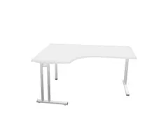 bureau in vrije vorm,HxBxD 740x1600x1200mm,vrije vorm,Bl-wit