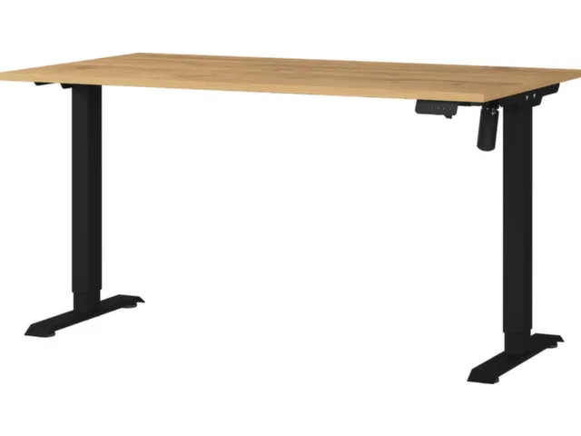 Elektrisch ihv bureau,HxBxD 710-1190x1400x800mm,blad Grandson-eiken