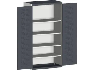 kast met sleufplaat,HxBxD 2000x1300x650mm,4xStalen bodem - 1