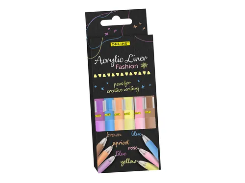 Acrylliner Online fashion assorti 6 stuks