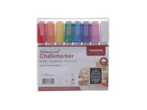 Krijtstift Europel watervast 1-6mm assorti 8 stuks