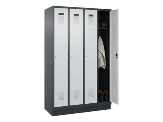locker,HxBxD 1950x1200x500mm,4vak,vak B 300mm,cil.-slot,sokkel - 1