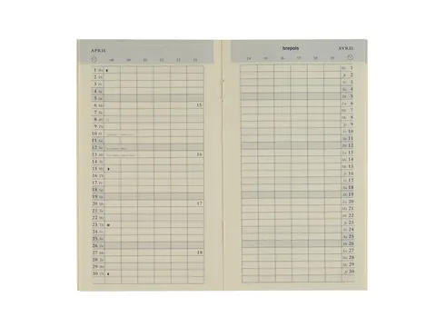 Agendavulling 2026 Brepols Plan-O-Rama 1maand/2pagina's