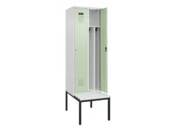 locker met bank,voor scheiding van kleding,HxBxD 2120x600x815mm,2vak