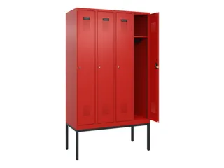 locker,HxBxD 2120x1200x500mm,4vak,vak B 300mm,cil.-slot,voetonderstel - 1