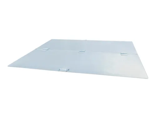 2-dlg. klapdeksel,staal,v. Gaasbox,BxD 1500x1200mm,verzinkt