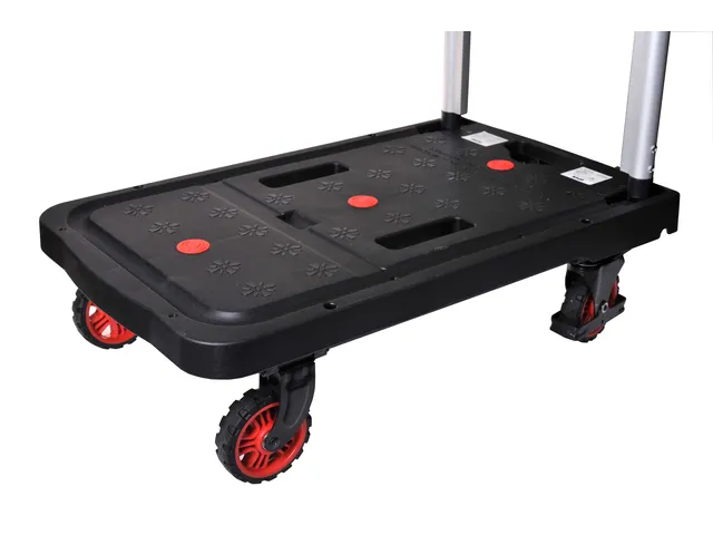Transportkar Pavo platform trolley inklapbaar 137kg zwart