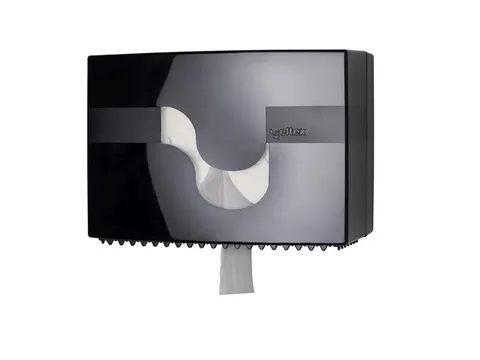 Toiletpapier dispenser Celtex Megamini Bis zwart 2 rol