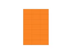 Gekleurde Etiketten 70x37mm Fluor Oranje 42412