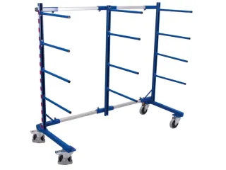 Draagarmwagen 400kg Enkelzijdig 3 Staanders 12 Liggers Ral5010 - 2