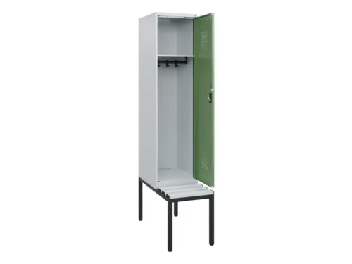 locker met bank,HxBxD 1950x400x815mm,1vak,vak B 400mm,cilinderslot