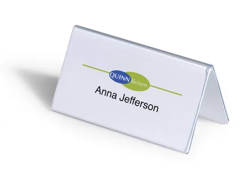 Tafelnaambord Durable 8051 52x100mm transparant