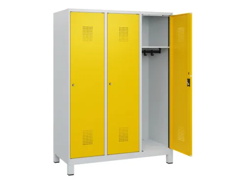 schoollocker,HxBxD 1630x1200x500mm,3vak,vak B 400mm,cil.-slot,voeten