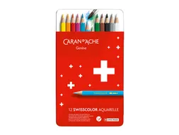 Kleurpotloden Caran D'ache Swisscolor Aquarel 12stuks Assorti