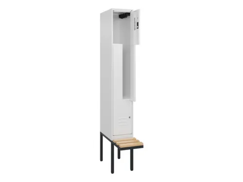 Z-garderobekast,HxBxD 2120x300x815mm,2vak,vak B 300mm,cil.-slot