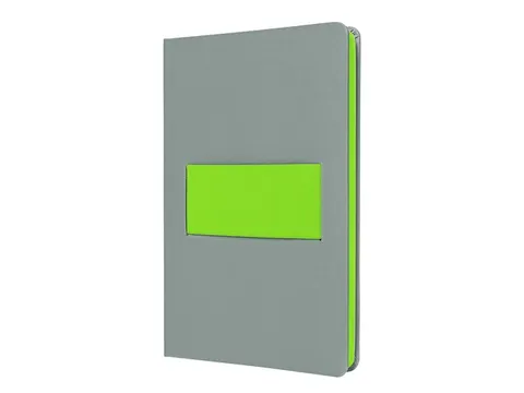 Notitieboek Linescape Neo A5 l.grijs/lime lijn 176pag 80gr HC