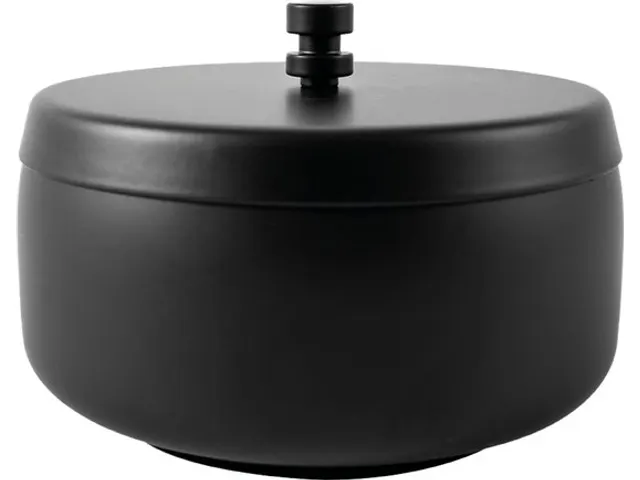 Tafelasbak Zwart met deksel AT700 1 Liter