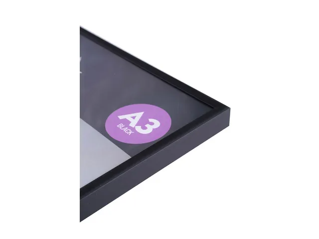 Cadre photo Seco A3 aluminium brossé noir