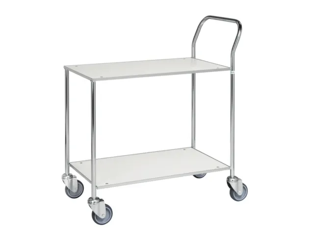 Tafelwagen,Draagverm. 150Kg,2Etage(S),Etage(S) Melaminecoating,Wit