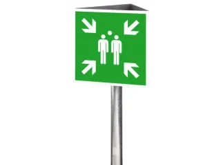 Borden Voor Vluchtroutesignalering,Verzamelpunt,Driehoekig Bord - 1
