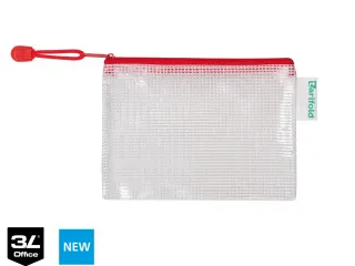 Opbergtas Tarifold met rits 160x110mm PVC rood - 2