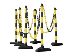 Kettingstaander-set 6 Kettingstaanders Driehoekige Voet 10 M Ketting