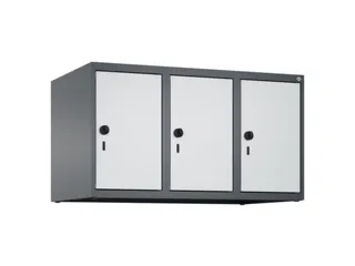 opzetkast,v. locker,3vak.,vak B 300mm,HxBxD 500x900x500mm,vleugeldeur - 1
