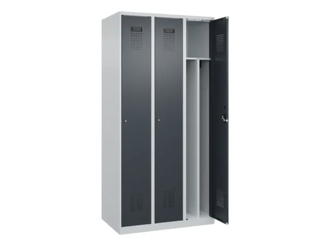 locker voor scheiding van kleding,HxBxD 1850x900x500mm,3vak