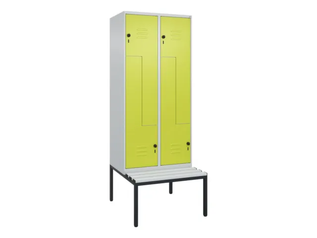 Z-garderobekast,HxBxD 2120x800x815mm,4vak,vak B 400mm,draaigrendel