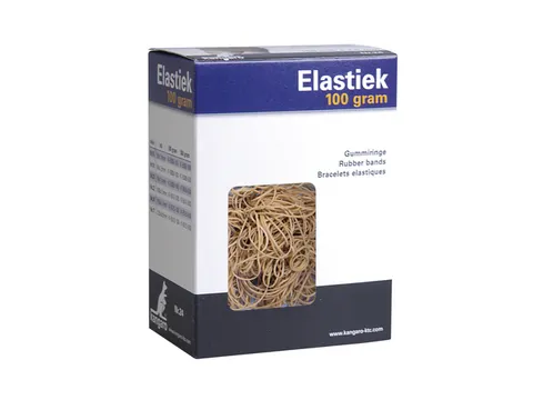 Elastiek Kangaro nr. 20 90x1,5mm 100 gram naturel