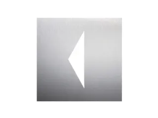 deurbord,Pijl,RVS,zelfklevend,HxB 160x160mm - 1