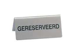 Bordje gereserveerd 2 zijdig