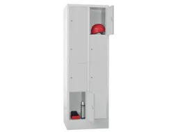 lockerkast,RAL 7035,HxBxD 1850x600x500mm,2x4vakken,vak B 300mm