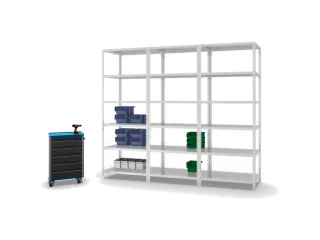 magazijnstelling,grondveld,HxBxD 2500x1000x600mm,vaklast 350kg - 3