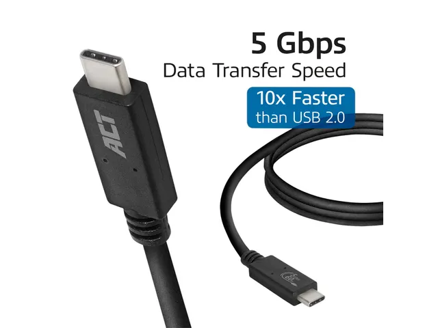 Kabel ACT USB 3.2 USB-C USB-IF gecertificeerd 2 meter