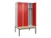 locker met bank,voor scheiding van kleding,HxBxD 2120x1200x815mm,3vak
